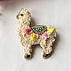 Llama brooch, alpaca fluffy brooch, mexico, Latin America. Brooches. Zveva. Online shopping on My Livemaster.  Фото №2