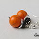 Bracelet and earrings orange mood. Bead bracelet. Grafoli jewellery. My Livemaster. Фото №5