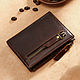 Leather wallet female and male Hypatius red / Handmade. Wallets. EZCASE - Leather Design Studio. My Livemaster. Фото №4