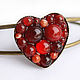 Heart bracelet red color, Hard bracelet, Subotica,  Фото №1
