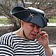 Шляпа треуголка "Jack Sparrow" (черная). Шляпы. Мастерская КОЖАНЫХ ИЗДЕЛИЙ G.M.G.. Интернет-магазин Ярмарка Мастеров.  Фото №2