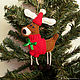 Crochet Reindeer pattern Christmas ornament and souvenir. Knitting patterns. InspiredCrochetToys. My Livemaster. Фото №4