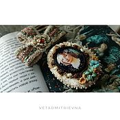 Комплект Деревянных браслетов с ручной росписью в бохо стиле сувенир