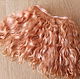Tress of hair for the puppet (peach) from the Angora goat breed hand-made Hair for the dolls Curls Curls for doll Hair for dolls to buy Handmade Fair Masters
