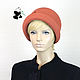 Order Elegant ladies felt hat. Color coral. Mishan (mishan). Livemaster. . Hats1 Фото №3