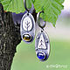 Order Forest earrings silver with sapphire and tourmaline. dikoobraz. Livemaster. . Earrings Фото №3