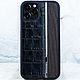 Premium iPhone CROC Leather Metal Wood - кожаный чехол iPhone, Чехол, Иваново,  Фото №1