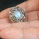 Кольцо с лунным камнем женское регулируемое! Dark Moon Ring. Перстень. Кулоны, гребни и другие украшения с камнями ручной работы (del-moro). Ярмарка Мастеров.  Фото №8