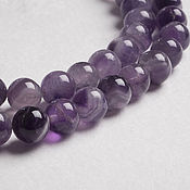 Материалы для творчества handmade. Livemaster - original item Amethyst 8 mm light, smooth ball, lilac beads made of stone. Handmade.