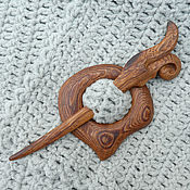 Украшения handmade. Livemaster - original item Copy of Copy of Copy of Copy of Wooden brooch shawl-pin. Handmade.