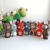 Куклы и игрушки handmade. Livemaster - original item Finger toys Forest animals Owl Wolf Hare Bear Fox Squirrel Hedgehog. Handmade.