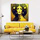 Order Alien. Golden black Fantasy art painting, portrait of a woman. House of the Sun (irina-bast). Livemaster. . Pictures Фото №3