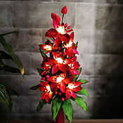 Для дома и интерьера handmade. Livemaster - original item Flower-night light Orchid 