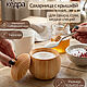 Деревянная сахарница из кедра для меда, соли, специй K354, Сахарницы, Новокузнецк,  Фото №1