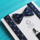 Dark blue tie with a pattern Suspenders dark blue Lord, Suspender, Moscow,  Фото №1