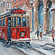 Painting: painting watercolor drawing landscape city RED TRAM. Pictures. pictures & decor of TanyaSeptember. My Livemaster. Фото №5