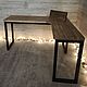 Угловой стол из массива дуба в стиле лофт "Table - 105". Столы. EasyLOFT. Ярмарка Мастеров.  Фото №5