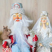 Куклы и игрушки handmade. Livemaster - original item Santa Claus and the Snow Maiden author`s doll. Handmade.