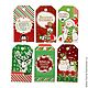 The set of tags for gift (6pcs.)' Christmas diary',5 x9 cm, Labels, Moscow,  Фото №1