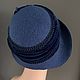 Hat with velvet drapery blue. Hats1. Elenbeis. Online shopping on My Livemaster.  Фото №2