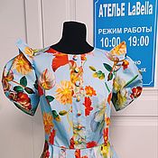 Одежда handmade. Livemaster - original item dresses: Dress Flowers on blue. Handmade.