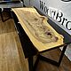 Стол-река из слэба карагача с эпоксидной смолой 180х80 см. Столы. WoodBroker. Ярмарка Мастеров.  Фото №4