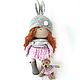 Текстильная интерьерная кукла Зайка. Тыквоголовка. Konfetki.dolls (Konfetkidolls). Интернет-магазин Ярмарка Мастеров.  Фото №2
