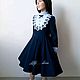Школьное платье "Версаль" незабудка. Школьная форма. Little___dress. Ярмарка Мастеров.  Фото №5