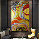 Large interior bright picture abstraction based on Gustav Klimt. Pictures. House of the Sun (irina-bast). Online shopping on My Livemaster.  Фото №2