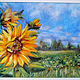 Picture of wool Sunflowers in the field. Pictures. Galina Ansiforova. Online shopping on My Livemaster.  Фото №2