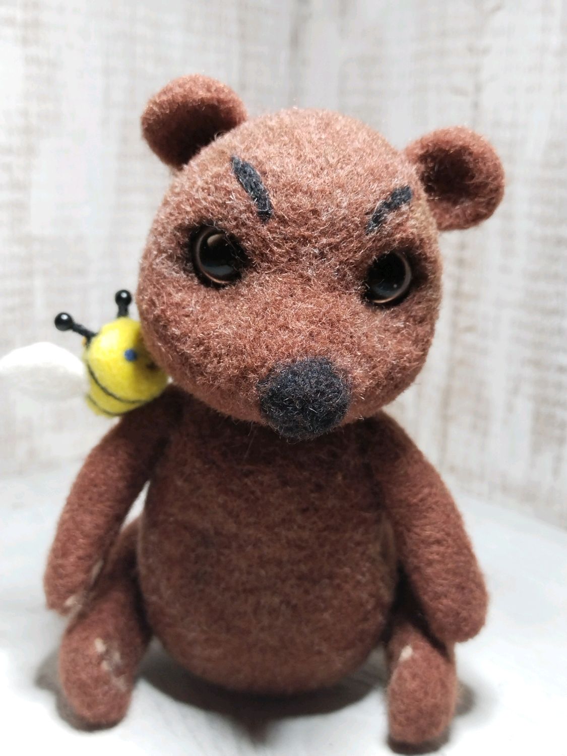 Мишутка с пчелкой, Войлочная игрушка, Санкт-Петербург,  Фото №1