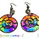 Order Earrings brass stained glass 'Rainbow snail'. IVA rainbow art. Livemaster. . Earrings Фото №3