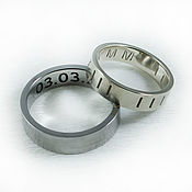 Украшения handmade. Livemaster - original item Wedding rings made of titanium and white gold. Handmade.