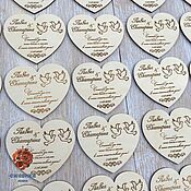 Свадебный салон handmade. Livemaster - original item Wedding magnets from wood. Handmade.