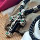 Заказать Крест с зелёными камнями. MisMi jewelry. Ярмарка Мастеров. . Крестик Фото №3