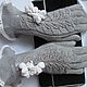 Gloves grey Merino with silk. Gloves. Irina-snudy,hoods,gloves (gorodmasterov). My Livemaster. Фото №6