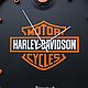 Оранжево-черные настенные часы из бочки в стиле Harley Davidson. Часы классические. Custom Drum. Интернет-магазин Ярмарка Мастеров.  Фото №2