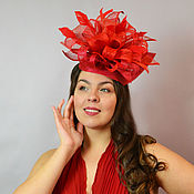 Аксессуары handmade. Livemaster - original item Exclusive Women`s Hat Red. Handmade.