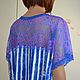Summer dress tunic made of knitwear and lace blue stripe. Dresses. Charmante Tutenafelt (crealanafr). My Livemaster. Фото №5