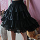 Skirt boho Black magic. Vintage, Bohemian chic, Skirts, Orenburg,  Фото №1