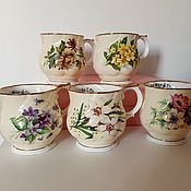 Винтаж handmade. Livemaster - original item Cups, mugs made of bone china.Queens. England. Handmade.