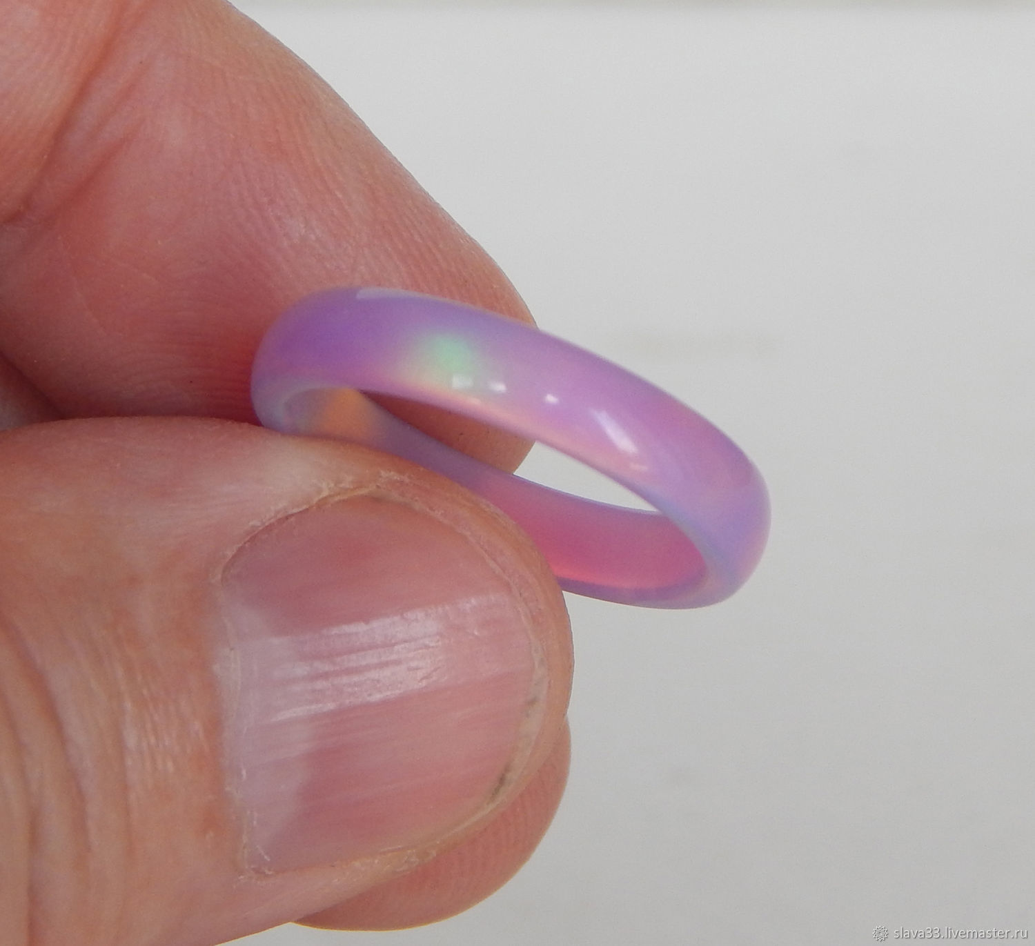 Narrow ring made of synthetic opal, Rings, Vladimir,  Фото №1