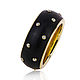 Gold ring with ebony and diamonds 0,11 ct German Kabirski, Rings, Moscow,  Фото №1