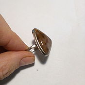 Украшения handmade. Livemaster - original item Original MOSS AGATE ring, silvering.. Handmade.