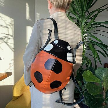 Сумки ручной работы. Ярмарка Мастеров - ручная работа Рюкзак Божья Коровка. Handmade.