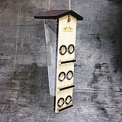 Дача и сад handmade. Livemaster - original item A bird feeder made of wood and acrylic 