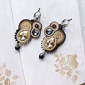 earrings: Earrings soutache asymmetrical
