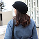 Cap-hooligan. Color black. Caps1. Exclusive HATS. LANA ANISIMOVA.. My Livemaster. Фото №5