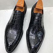 Обувь ручной работы handmade. Livemaster - original item Shoes men`s, classic, from the belly of a crocodile.. Handmade.