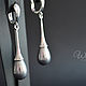Earrings with artificial pearls Majorica 'Liquid Mercury', Earrings, Krasnogorsk,  Фото №1